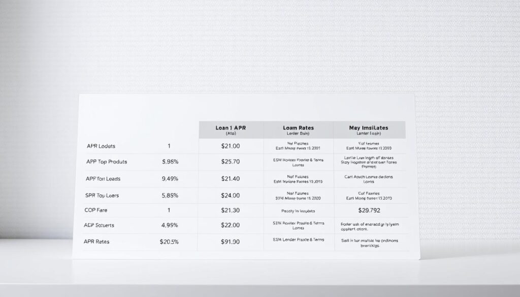 comparing lenders APR rates